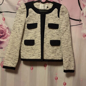 La Maison Paris Tweed Blazer Cropped Size SMALL Made In France NWT